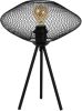 Lucide Tafellamp Mesh, hoogte 41 cm, driebeen, zwart online kopen