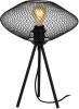 Lucide Tafellamp Mesh, hoogte 41 cm, driebeen, zwart online kopen