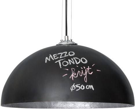 Metafoor Aanval Ligatie ETH Hanglamp Mezzo Tondo Krijtverf Zwart Zilver Ø70 Cm - Meubelmooi.nl