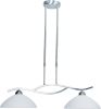 Steinhauer Eettafel hanglamp Capri 2 lichts chroom met wit 6836ST online kopen