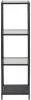 Leen Bakker Vitrinekast Jelling glas/zwart 119, 5x35x37 cm online kopen