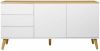 Tenzo dressoir Dot wit/eiken 79x162x43 cm Leen Bakker online kopen