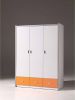 Vipack kledingkast Bonny 3 deurs oranje 202x141x60 cm Leen Bakker online kopen