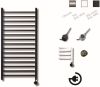 Sanicare Elektrische Design Radiator Plug En Play Qubic 126.4 x 60 cm Mat Zwart Thermostaat Chroom 773 Watt online kopen