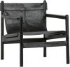 Be Pure Home Fauteuil Chill echt leer zwart BePureHome online kopen