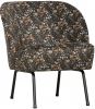 Be Pure Home Fauteuil Vogue aquarel flower zwart fluweel online kopen