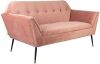 Dutchbone Kate 2-Zits Bank Velvet/Ijzer 148,5 x 80 cm Pink Clay online kopen