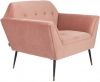 Dutchbone Kate Loungestoel Velvet/Ijzer 95 x 80 cm Pink Clay online kopen
