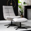 Eleonora Fauteuil 'Marcus' met voetenbank, kleur Lichtgrijs Baquer online kopen