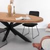 Sohome Ovale Eettafel 'Yannick' Mango met staal, 240 x 110cm online kopen