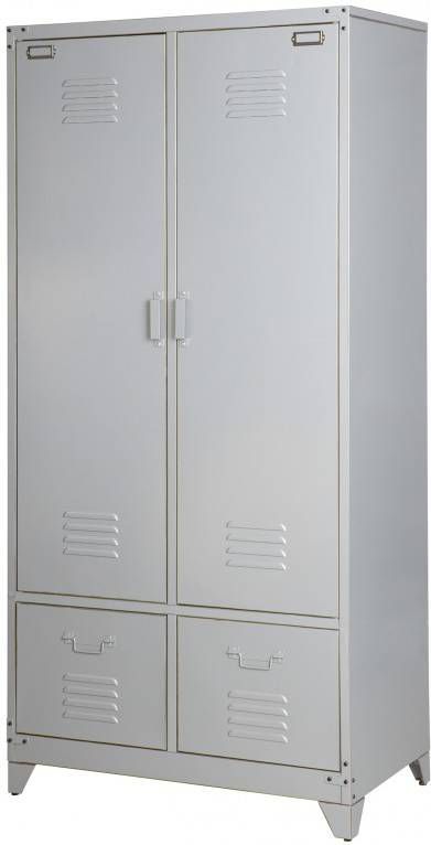 Lockerkast 190cm kleur Zilvergrijs - Meubelmooi.nl