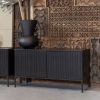 WOOOD Exclusive TV meubel 'New Gravure' Grenen, 100cm, kleur Zwart online kopen