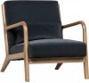 WOOOD Fauteuil 'Mark' Velvet, kleur Antraciet online kopen