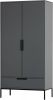 WOOOD Kledingkast 'Adam' 2 deurs, kleur Steel Grey online kopen
