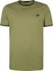 Fred Perry Groene T shirt Twin Tipped T shirt online kopen