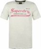 Superdry Classic T shirt logo ecru , Beige, Heren online kopen