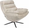 Dutchbone Draaifauteuil 'Vince' Rib, kleur Beige online kopen