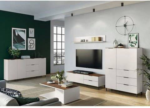 GERMANIA Tv meubel California Breedte 164 cm, met filigraan verwerkt bovenblad online kopen