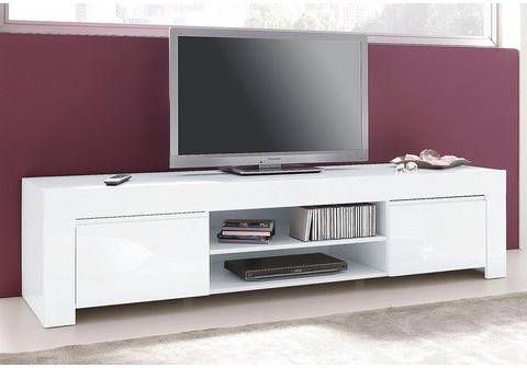 ethiek Appal Inspecteren TV-meubel Amalfi hoogglans wit 45x190x50 cm - Meubelmooi.nl