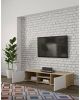 Symbiosis tv meubel Borhaug 2 deuren eikenkleur/wit 31x140x42 cm Leen Bakker online kopen