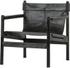 Be Pure Home Fauteuil Chill echt leer zwart BePureHome online kopen
