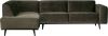 Be Pure Home Hoekbank Statement linksvoorstaand warm groen velvet online kopen