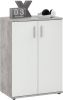 Leen Bakker Commode Albi betonkleur/wit 60x83x35 cm online kopen