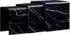 VidaXL 3 delige Salontafelset marmereffect 42x42x41, 5 cm gehard glas online kopen
