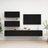 VidaXL 4 delige Tv meubelset spaanplaat zwart online kopen