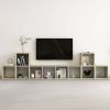 VidaXL 5 delige Tv meubelset spaanplaat wit en sonoma eikenkleurig online kopen