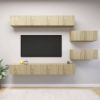 VidaXL 6 delige Tv meubelset spaanplaat sonoma eikenkleurig online kopen