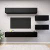VidaXL 6 delige Tv meubelset spaanplaat zwart online kopen