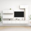 VidaXL 7 delige Tv meubelset Spaanplaat Wit En Sonoma Eikenkleurig online kopen