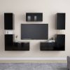 VidaXL 7 delige Tv meubelset spaanplaat zwart online kopen