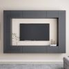 VidaXL 8 delige Tv meubelset spaanplaat hoogglans grijs online kopen