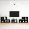 VidaXL 8 delige Tv meubelset spaanplaat hoogglans zwart online kopen