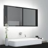 VidaXL Badkamerkast met spiegel en LED 100x12x45 cm hoogglans zwart online kopen
