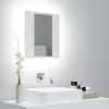 VidaXL Badkamerkast met spiegel en LED 40x12x45 cm acryl wit online kopen