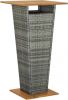 VidaXL Bartafel 60x60x110 cm poly rattan en massief acaciahout grijs online kopen