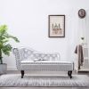 VidaXL Chaise longue kunstleer zilverkleurig online kopen