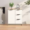 VidaXL Dressoir 60x30x70 cm bewerkt hout wit en sonoma eikenkleurig online kopen