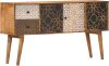 VidaXL Dressoir met geprint patroon 130x30x70 cm massief mangohout online kopen