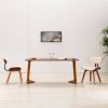 VIDAXL Eetkamerstoelen 2 st gebogen hout en kunstleer cr&#xE8, mekleurig online kopen