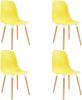 VidaXL Eetkamerstoelen 4 st kunststof geel online kopen