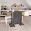 VidaXL Eettafel 110x60x75 cm bewerkt hout hoogglans grijs online kopen