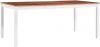 VidaXL Eettafel 180x90x73 cm grenenhout wit en bruin online kopen