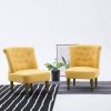 VIDAXL Franse stoelen 2 st stof geel online kopen