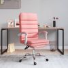 VidaXL Kantoorstoel Massage Verstelbaar Kunstleer Roze online kopen