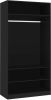 VidaXL Kledingkast 100x50x200 cm bewerkt hout zwart online kopen