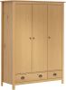 VidaXL Kledingkast met 3 deuren Hill Range 127x50x170 cm grenenhout online kopen